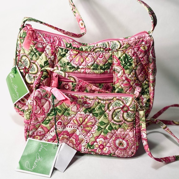 Vera Bradley Handbags - 🎉LAST CALL🎉2 Vera Bradley Amy Petal Pink Quilted Purse Mother Daughter Set NWT